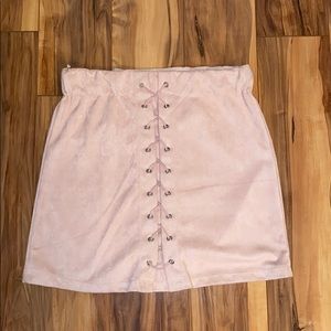 Light pink mini skirt